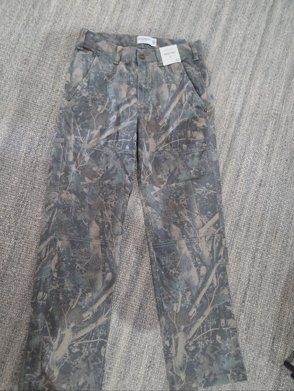 Abercrombie and Fitch Kids Camouflage Pants - Gray Green